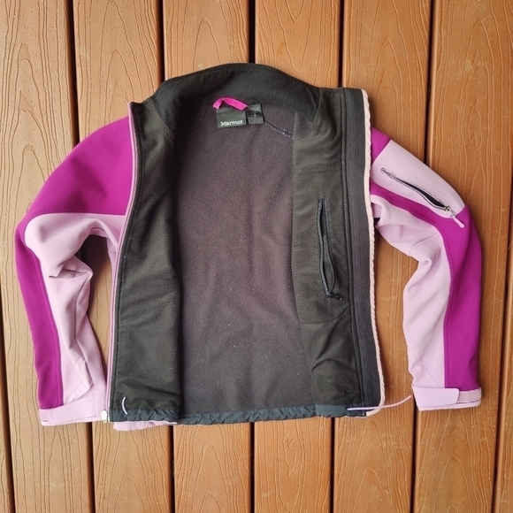 Marmot Gravity Soft Shell Jacket Lavender Pink Zip Up Athletic Coat Womens Small - Picture 11 of 14